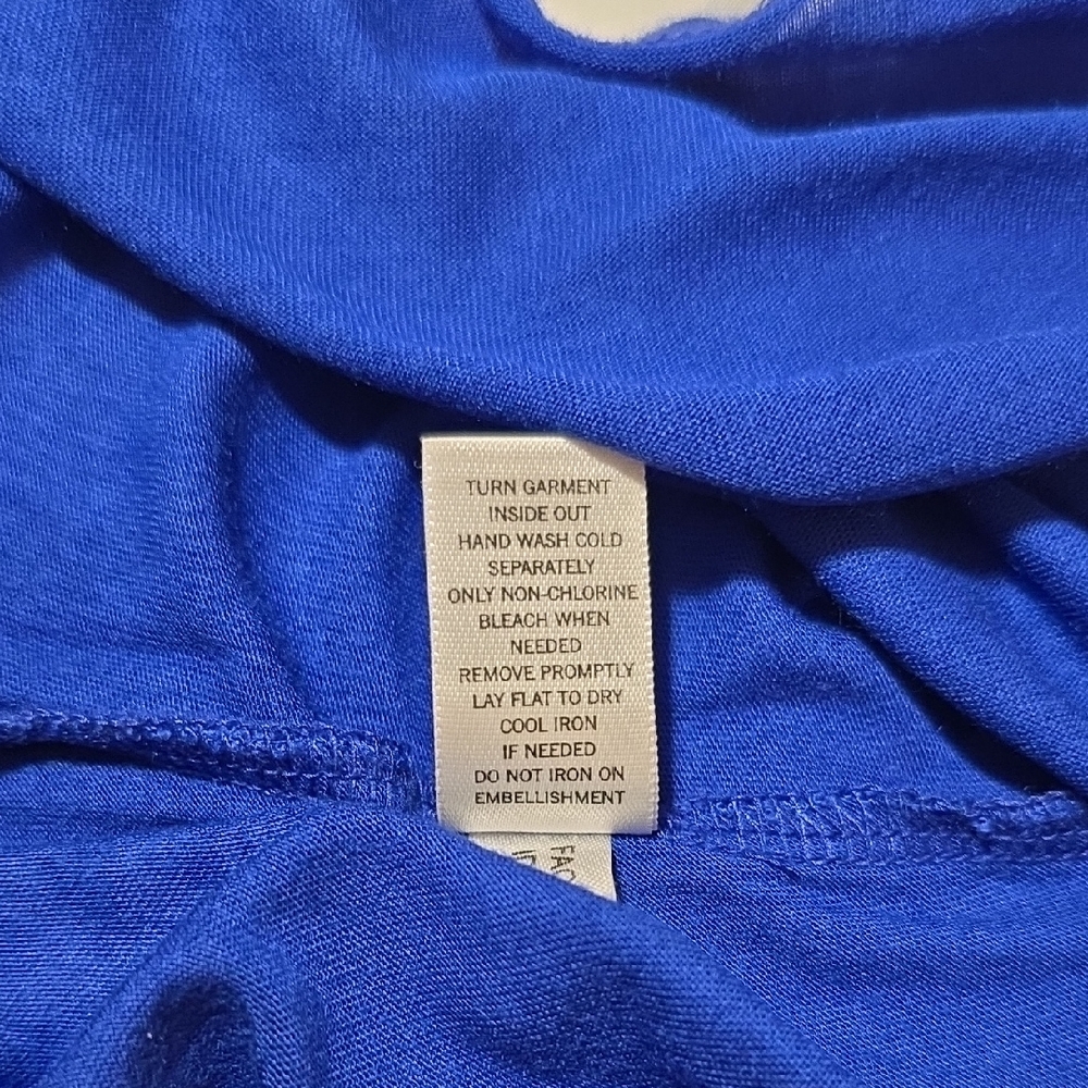 Express Halter Tank Top With Ruffles Royal Blue Size Small - Picture 5 of 9